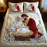 Ensemble de lit matelassé de 3 pièces - Magie du Père Noël