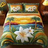 Ensemble de lit matelassé de 3 pièces - Esprit Aloha