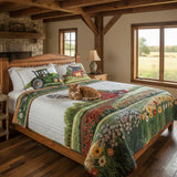 Jeu de lit matelassé de 3 pièces - Ferme Heureuse
