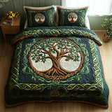 Jeu de lit matelassé de 3 pièces - Arbre de Vie