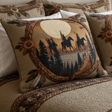 Housse de Coussin Matelassée - Cercle de Capteurs de Rêves