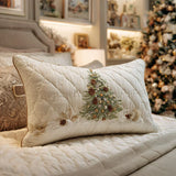 Housse de Coussin Matelassée - Refuge Neigeux