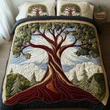 Jeu de lit matelassé de 3 pièces - Arbre de Vie