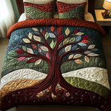 Ensemble de lit matelassé de 3 pièces - Étreinte de la Nature