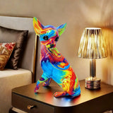 Lampe de table Chihuahua en résine vibrante