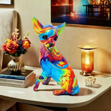 Lampe de table Chihuahua en résine vibrante