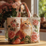 Sac Artisan “Chat avec Roses”